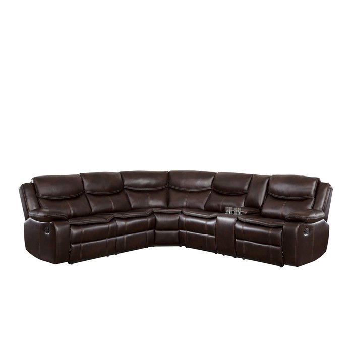 8230BRW*SC 3-Piece Sectional with Right Console