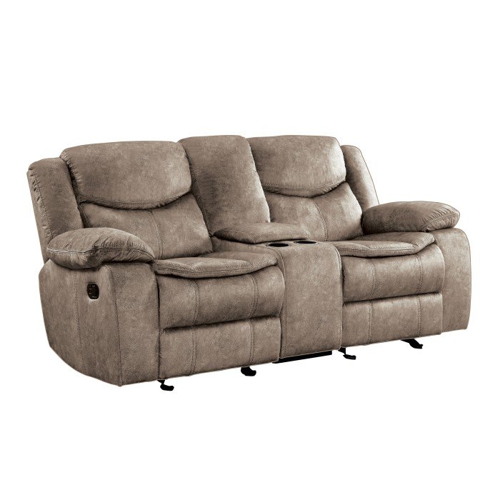 Second image of 8230FBR-2 Double Glider Reclining Love Seat with Center Console
