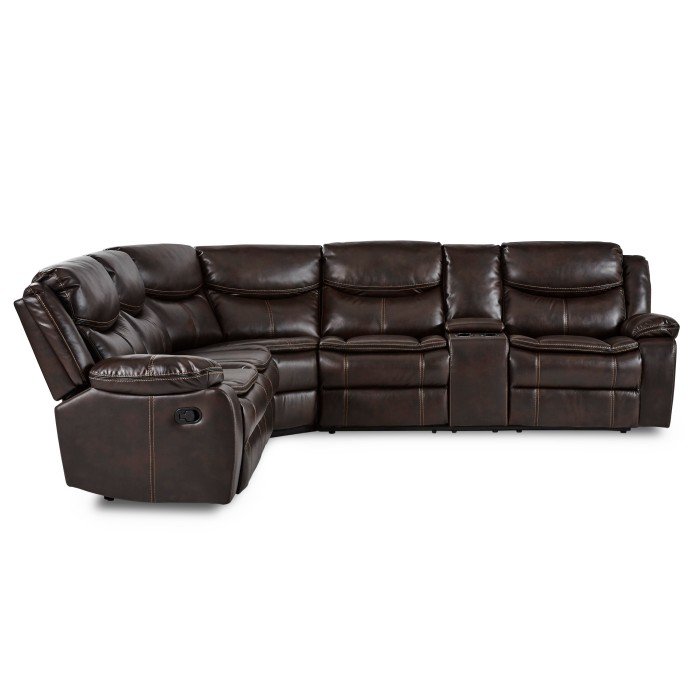 Second image of 8230BRW*SC 3-Piece Sectional with Right Console