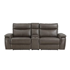 8259RFDB-2CNPWH* Power Double Reclining Love Seat with Center Console and Power Headrests