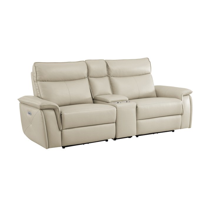 Second image of 8259RFTP-2CNPWH* Power Double Reclining Love Seat with Center Console and Power Headrests