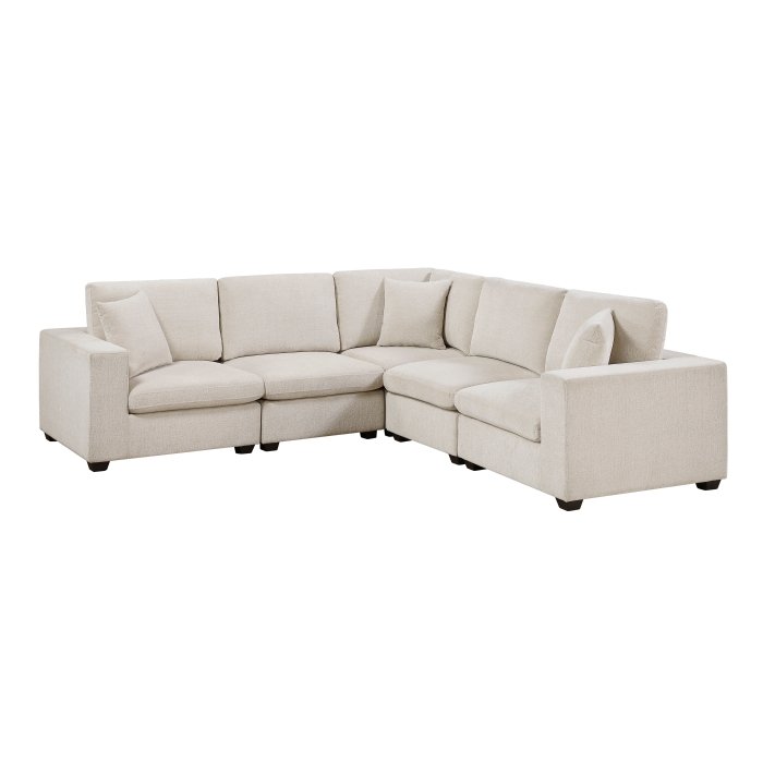 8310NBE*52AC2C1ACR 5-Piece Modular Sectional