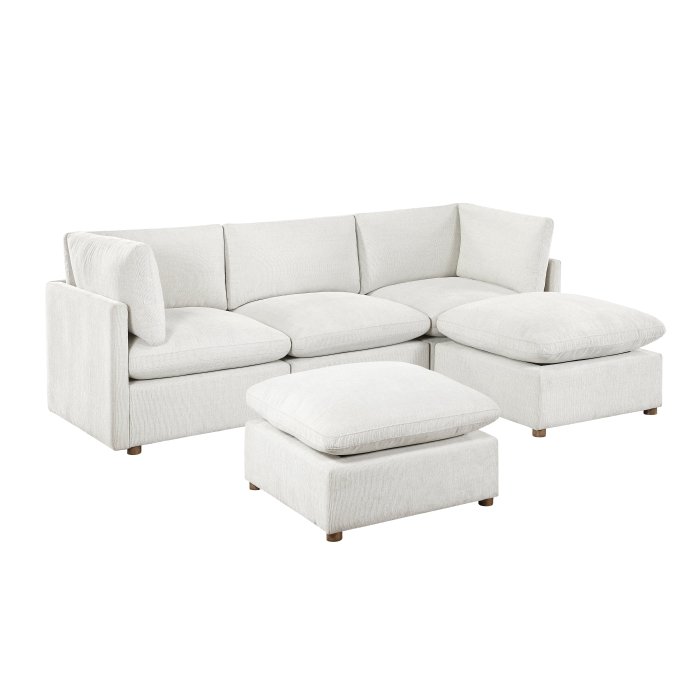 8338BE*52CRAC2OT 5-Piece Modular Sectional with Two Ottomans