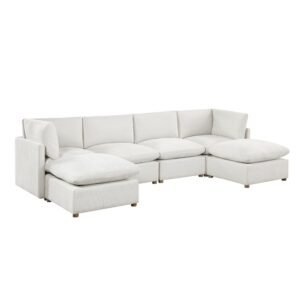 8338BE*62CR2AC2OT 6-Piece Modular Sectional with Two Ottomans
