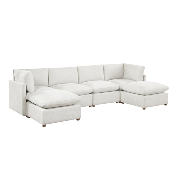 8338BE*62CR2AC2OT 6-Piece Modular Sectional with Two Ottomans