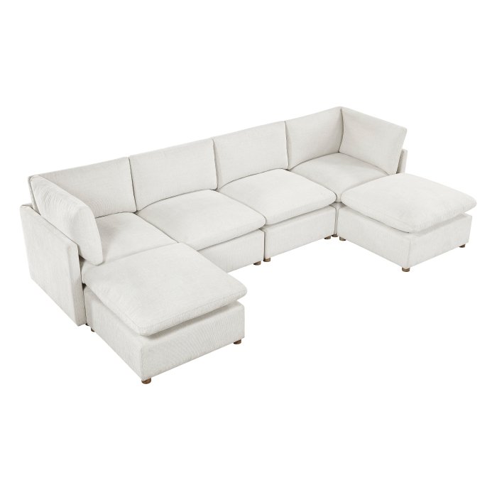 Second image of 8338BE*62CR2AC2OT 6-Piece Modular Sectional with Two Ottomans