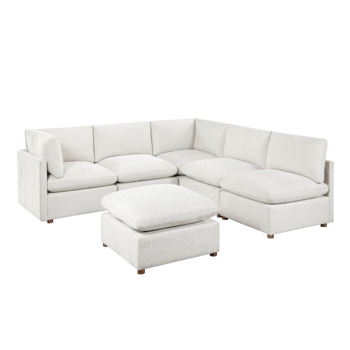 8338BE*62CR3ACOT 6-Piece Modular Sectional with Ottoman