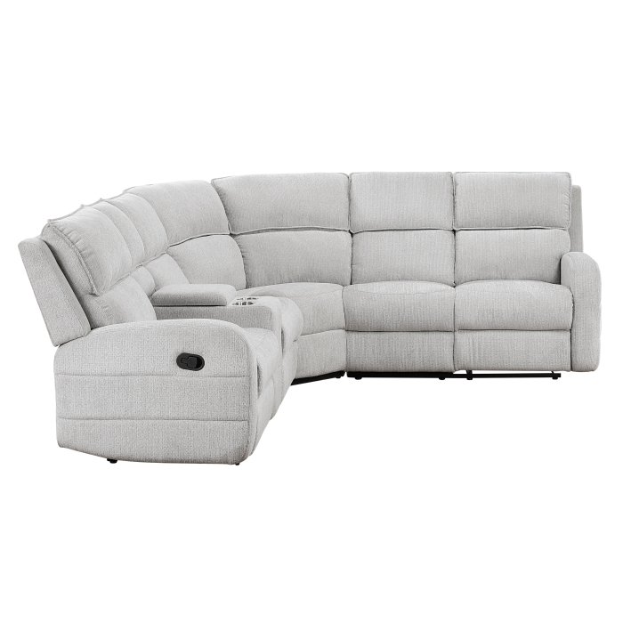 Second image of 8406GY*SC 3-Piece Reclining Sectional with Left Console