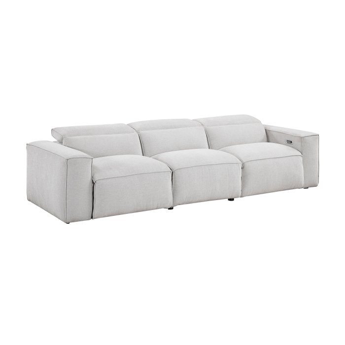 Second image of 8414GRY-3PWH* Power Double Reclining Sofa with Power Headrests