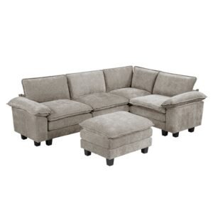 8450PWT*53ACCR 5-Piece Modular Sectional with Ottoman