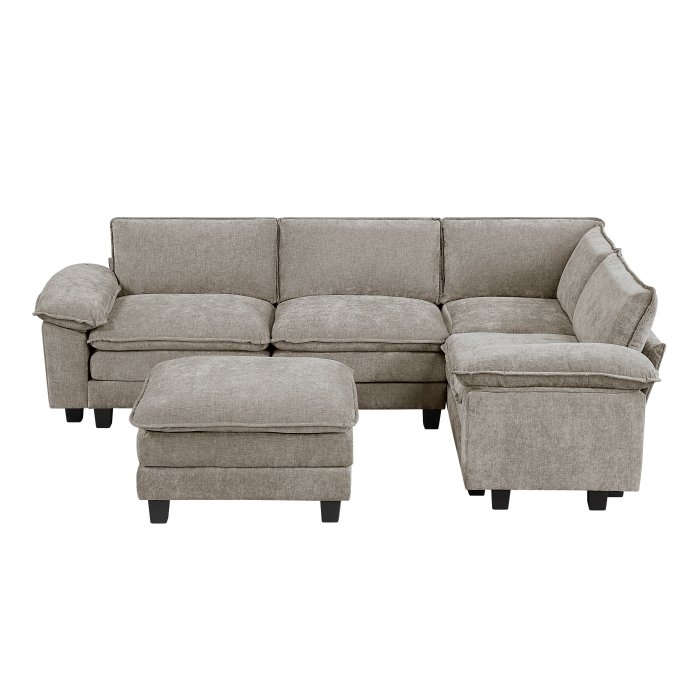 Second image of 8450PWT*53ACCR 5-Piece Modular Sectional with Ottoman