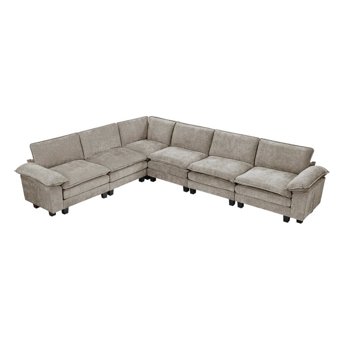 8450PWT*65ACCR 6-Piece Modular Sectional