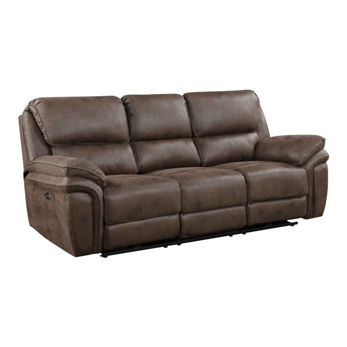 Second image of 8517BRW-3PW Power Double Reclining Sofa