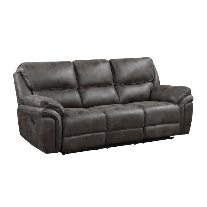 Second image of 8517GRY-3 Double Reclining Sofa