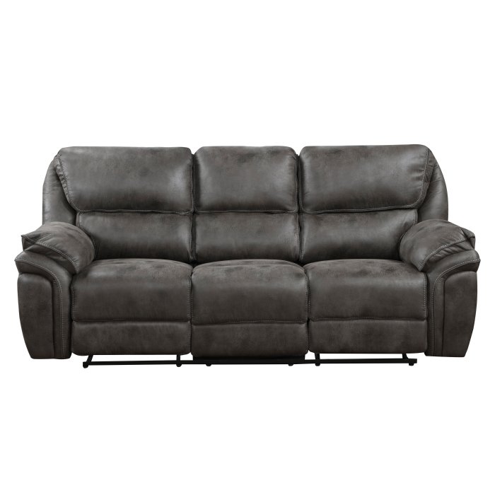 8517GRY-3 Double Reclining Sofa