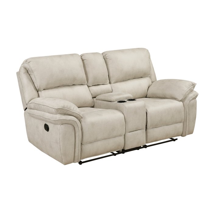 Second image of 8517PWT-2 Double Reclining Love Seat with Center Console