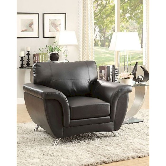 Second image of 8523BLK-1 CHAIR, BLK BONDED LEATHER MATCH