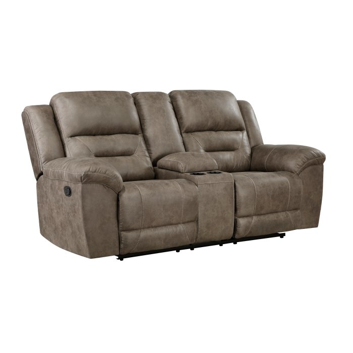 Second image of 8538BR-2 Double Reclining Love Seat with Center Console