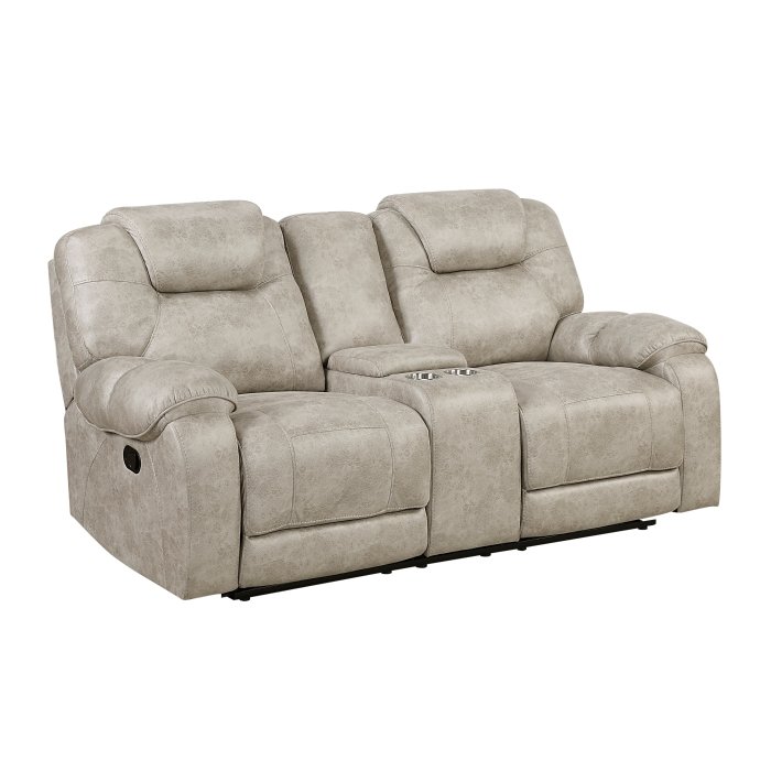 Second image of 8560PT-2 Double Reclining Love Seat with Center Console