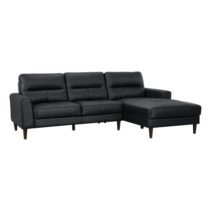 Second image of 8566BLK*SC 2-Piece Sectional with Right Chaise