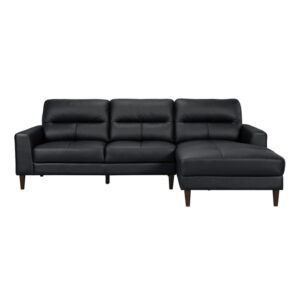8566BLK*SC 2-Piece Sectional with Right Chaise