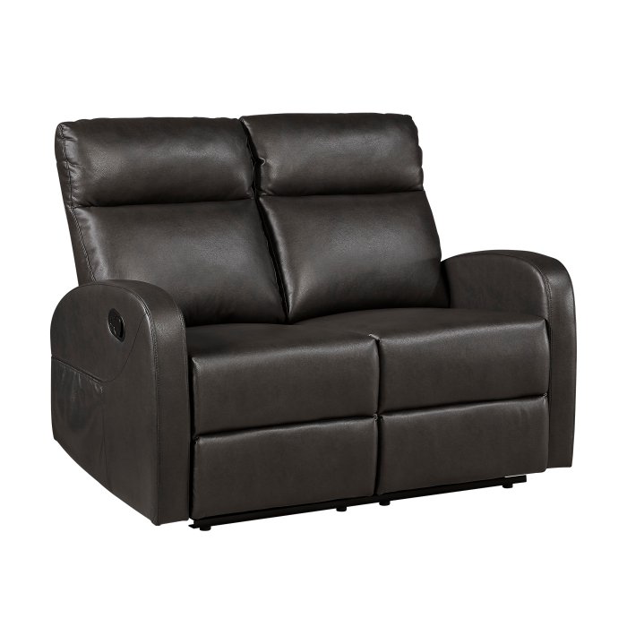 Second image of 9147PUE-2 Double Reclining Love Seat