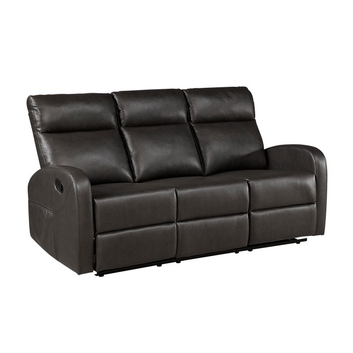 Second image of 9147PUE-3 Double Reclining Sofa