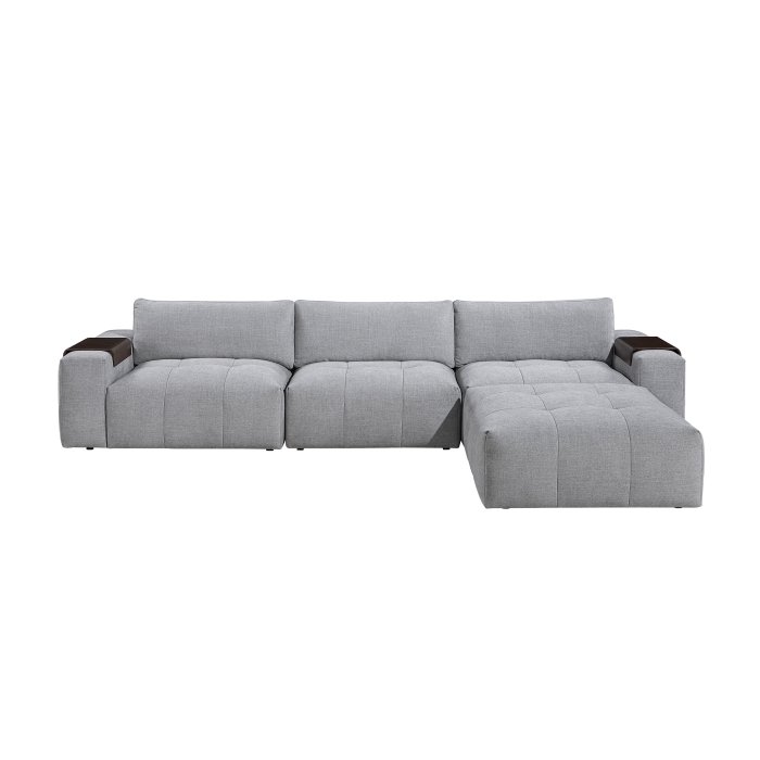 Second image of 9155GY*41L1ROT 4-Piece Modular Sectional with Ottoman