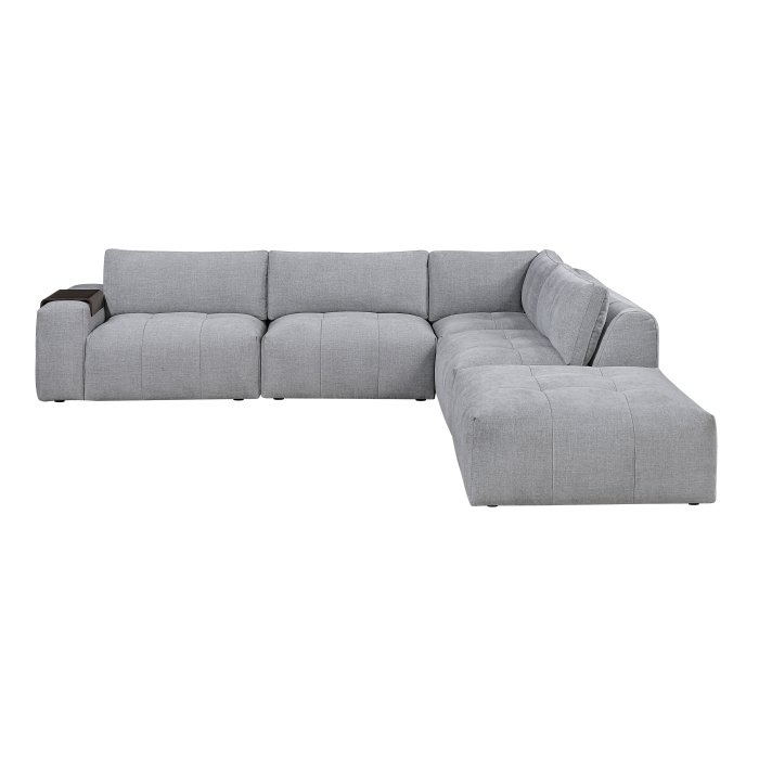 Second image of 9155GY*51LOT 5-Piece Modular Sectional with Ottoman