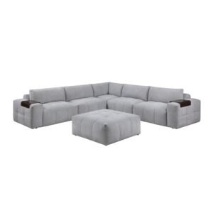 9155GY*61L1ROT 6-Piece Modular Sectional with Ottoman