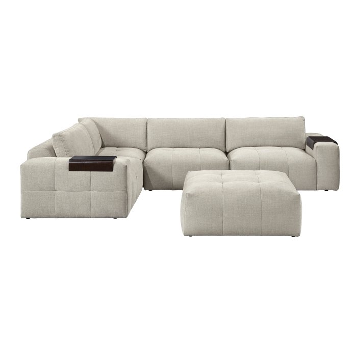 Second image of 9155TP*51L1ROT 5-Piece Modular Sectional with Ottoman