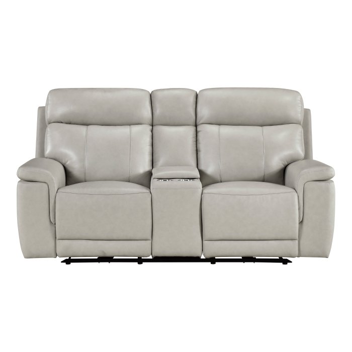 9199TPE-2PWH Power Double Reclining Love Seat with Power Headrest and Center Console