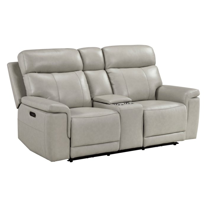 Second image of 9199TPE-2PWH Power Double Reclining Love Seat with Power Headrest and Center Console