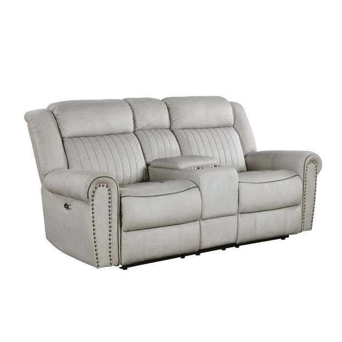 Second image of 9204MT-2PW Power Double Reclining Love Seat with Center Console