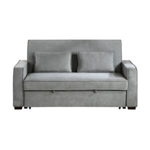 9238GY-3CL Convertible Studio Sofa with Pull-out Bed