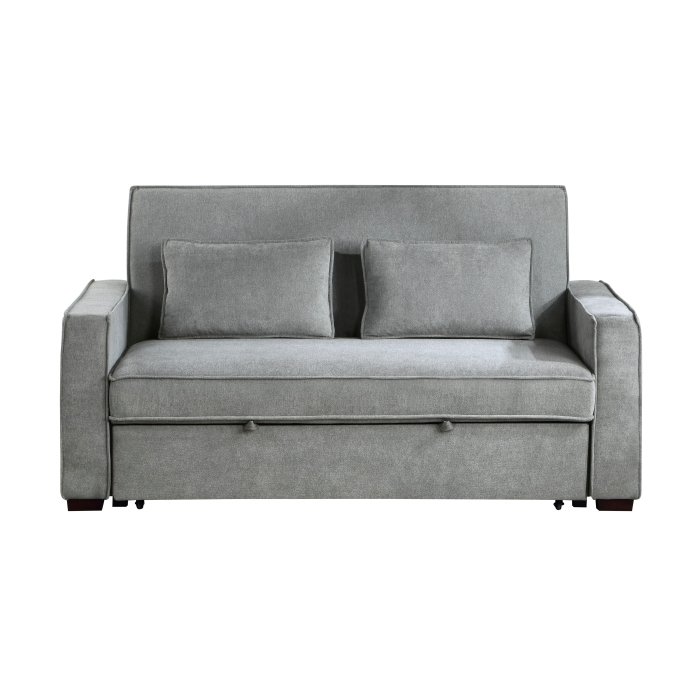 9238GY-3CL Convertible Studio Sofa with Pull-out Bed