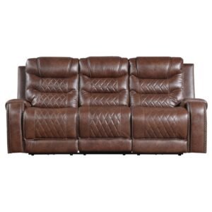 9405BR-3PW Power Double Reclining Sofa with Center Drop-Down Cup Holders, Receptacles and USB Ports