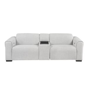 9455CLD-2CNPWH* Power Double Reclining Love Seat with Center Console and Power Headrests,  Charging Ports