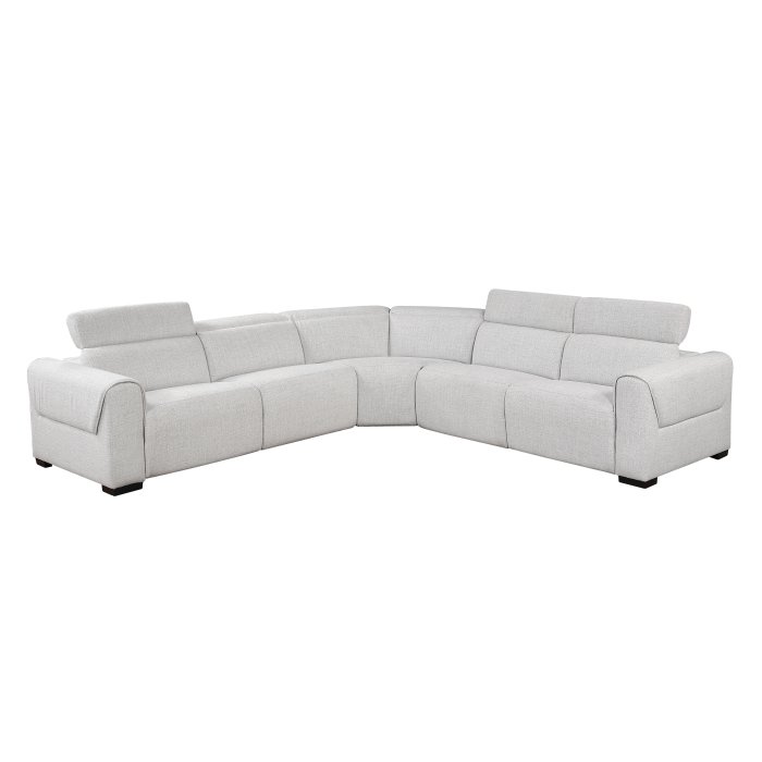 Second image of 9455CLD*5LRRRPWH 5-Piece Modular Power Reclining Sectional with Power Headrests, Charging Ports
