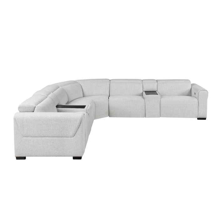 Second image of 9455CLD*7LRRRPWH 7-Piece Modular Power Reclining Sectional with Power Headrests