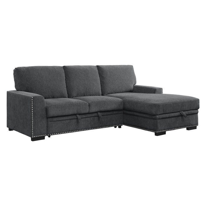 Second image of 9468CC*2RC2L 2-Piece Sectional with Pull-out Bed and Right Chaise with Hidden Storage