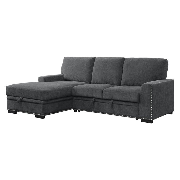 Second image of 9468CC*2LC2R 2-Piece Sectional with Pull-out Bed and Left Chaise with Hidden Storage