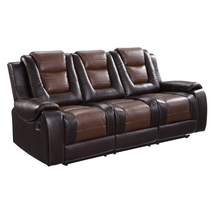 Second image of 9470BR-3 Double Reclining Sofa with Center Drop-Down Cup Holders