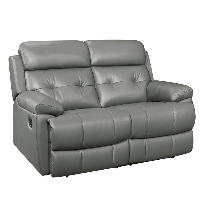 Second image of 9529GRY-2 Double Reclining Love Seat