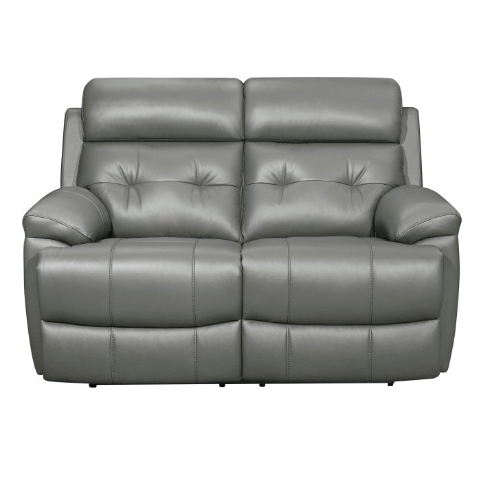 9529GRY-2 Double Reclining Love Seat