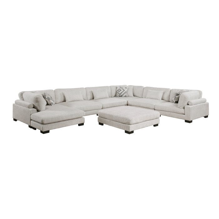 Second image of 9555BEG*72CR3ACVCOT 7-Piece Modular Sectional with Ottoman