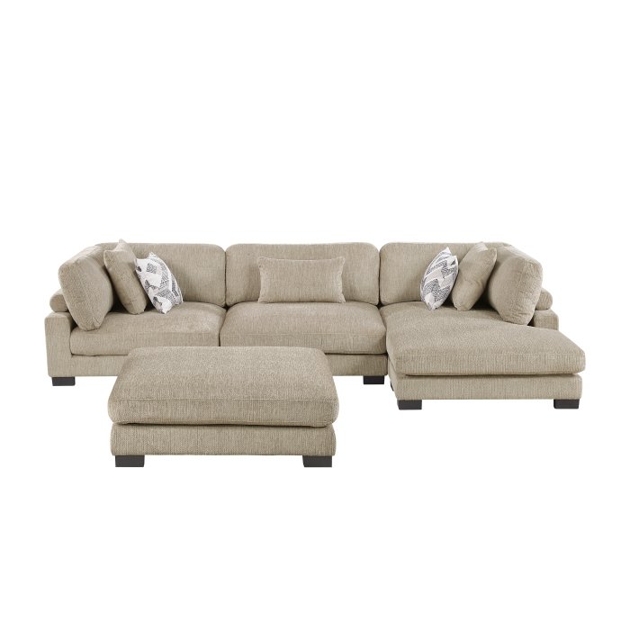 Second image of 9555BRW*4CRACVCOT 4-Piece Modular Sectional with Chaise and Ottoman