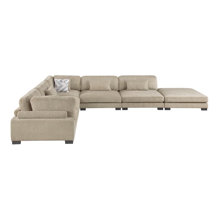 Second image of 9555BRW*62CR3ACOT 6-Piece Modular Sectional with Ottoman