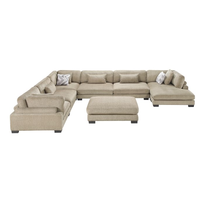 Second image of 9555BRW*72CR3ACVCOT 7-Piece Modular Sectional with Ottoman