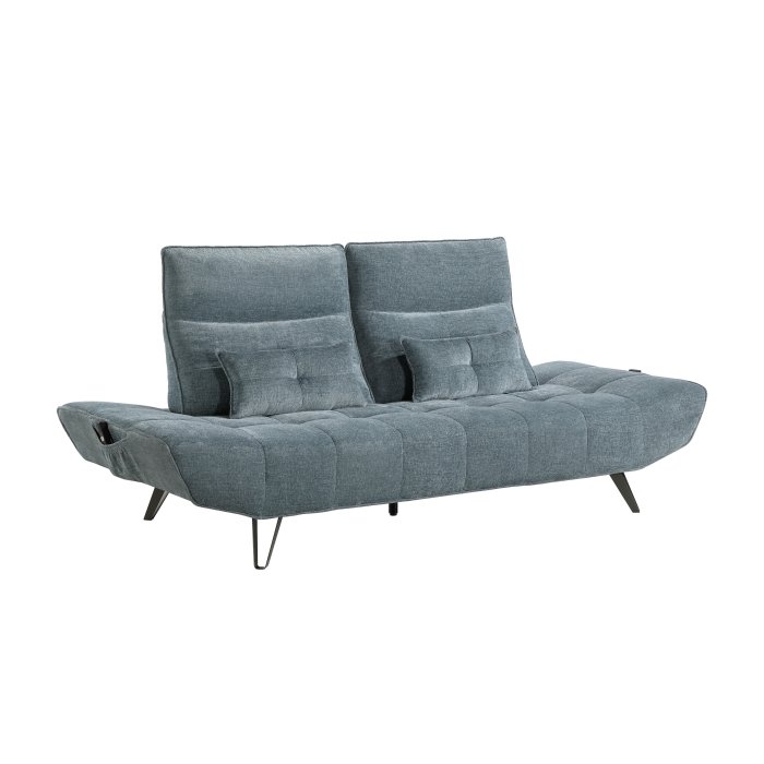 Second image of 9556BUE-3PW Sofa with Power Adjustable Seat Depth and Manual Adjustable Headrests